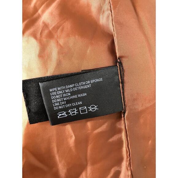 Slate & Willow Quilted Jacket Faux Leather Shacket Brown M - Picture 11 of 12